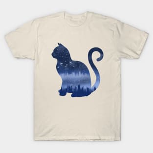 Cat in the night T-Shirt